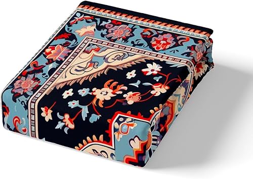 Miniatura 4 de Erosebridal Juego de funda de edredón bohemio tamaño individual, diseño floral retro para adultos, hombres y mujeres, estilo vintage, estética,