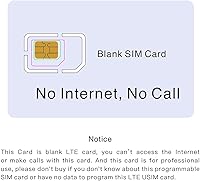 Vista 6 de Tarjeta SIM programable grabable 4G LTE WCDMA GSM Nano Micro 2FF 3FF 4FF Tarjeta USIM en blanco para operador de telecomunicaciones (10 piezas)