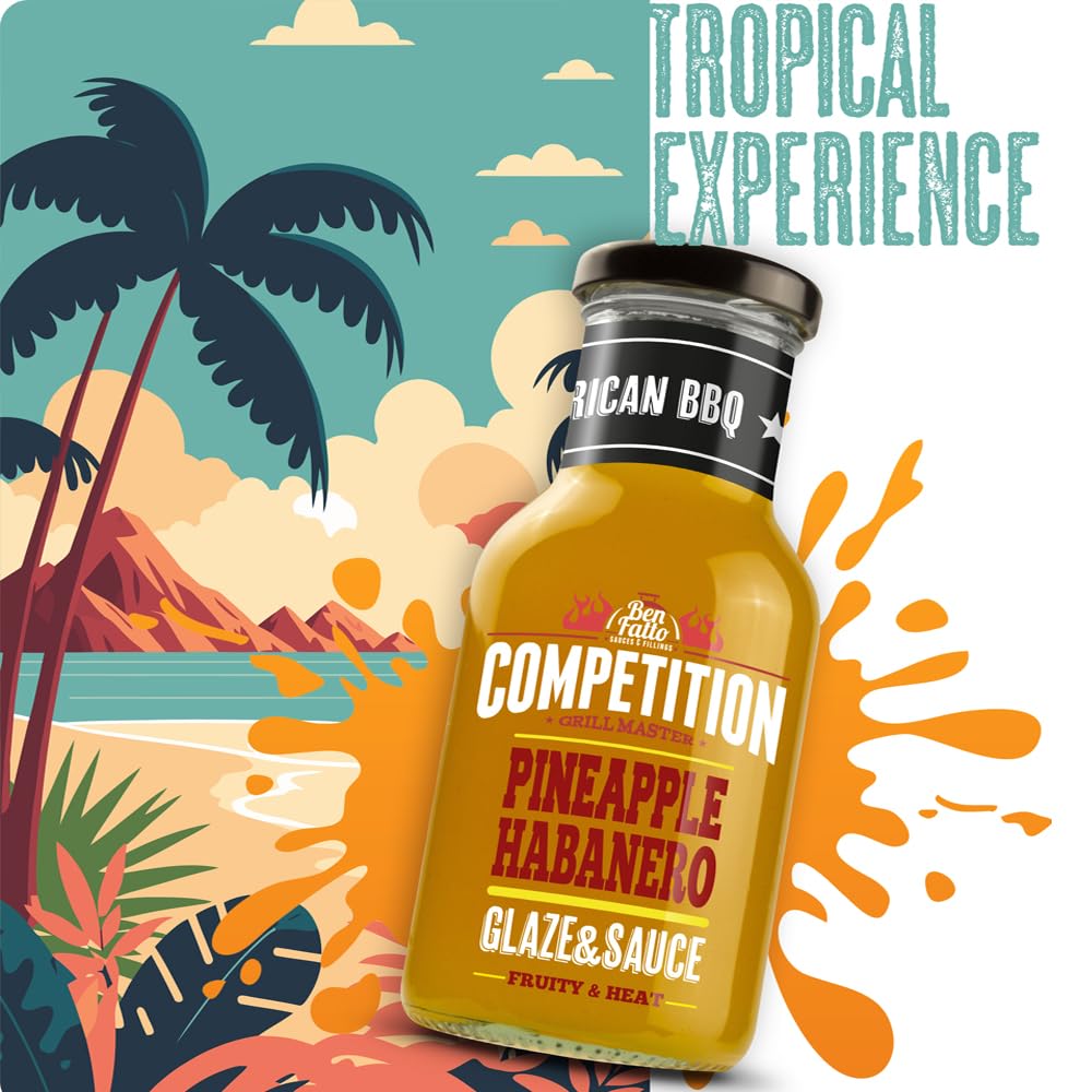 GLAZE & SAUCE PINEAPPLE HABANERO Competition Benfatto Glassa con ananas e peperoncini Habanero per BBQ