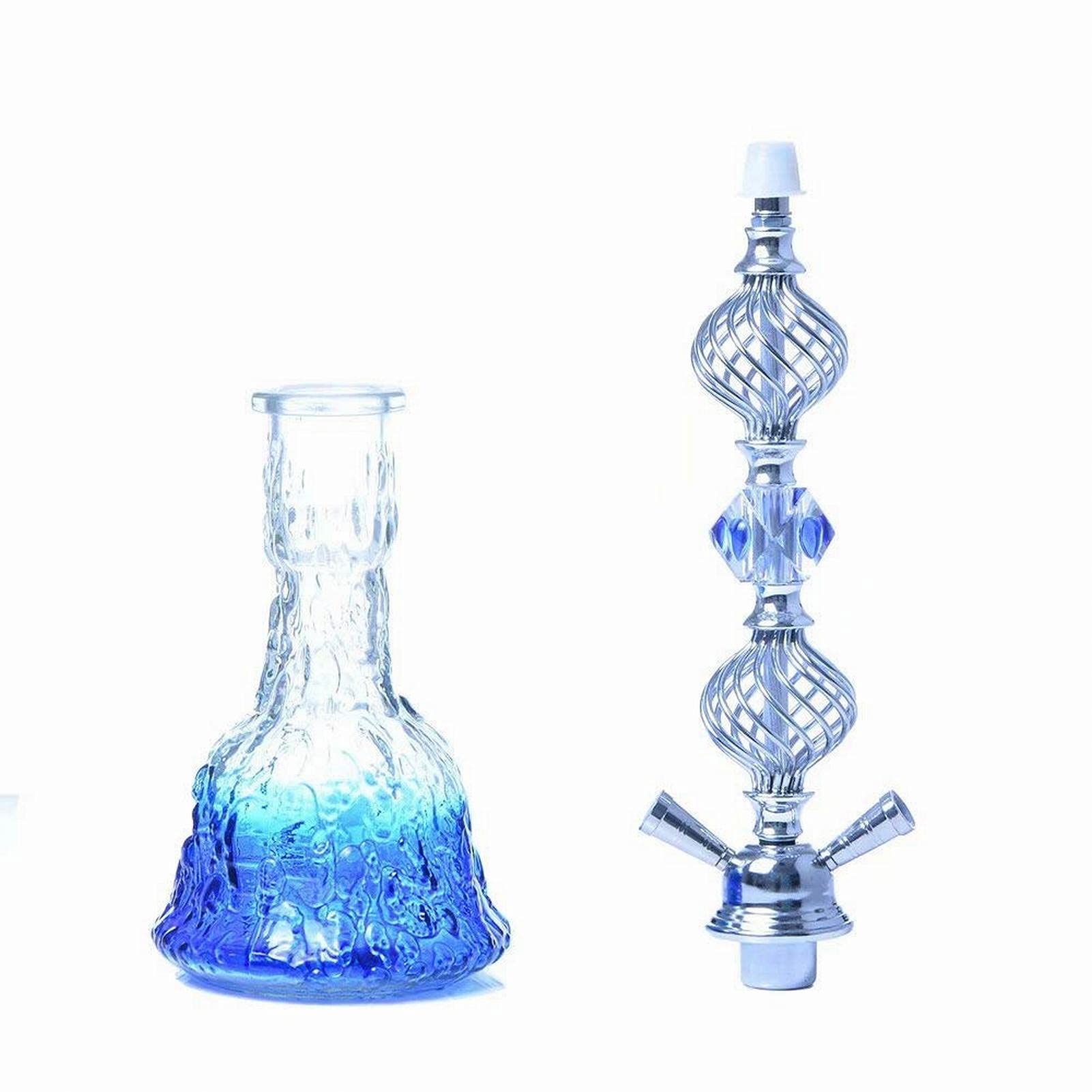 Conjunto De Shisha Ensemble De Narguilé Grand Double Tuyau Hookah En Verre Narguilé Grand Fácil De Desmontar Y Limpiar Adecuado B