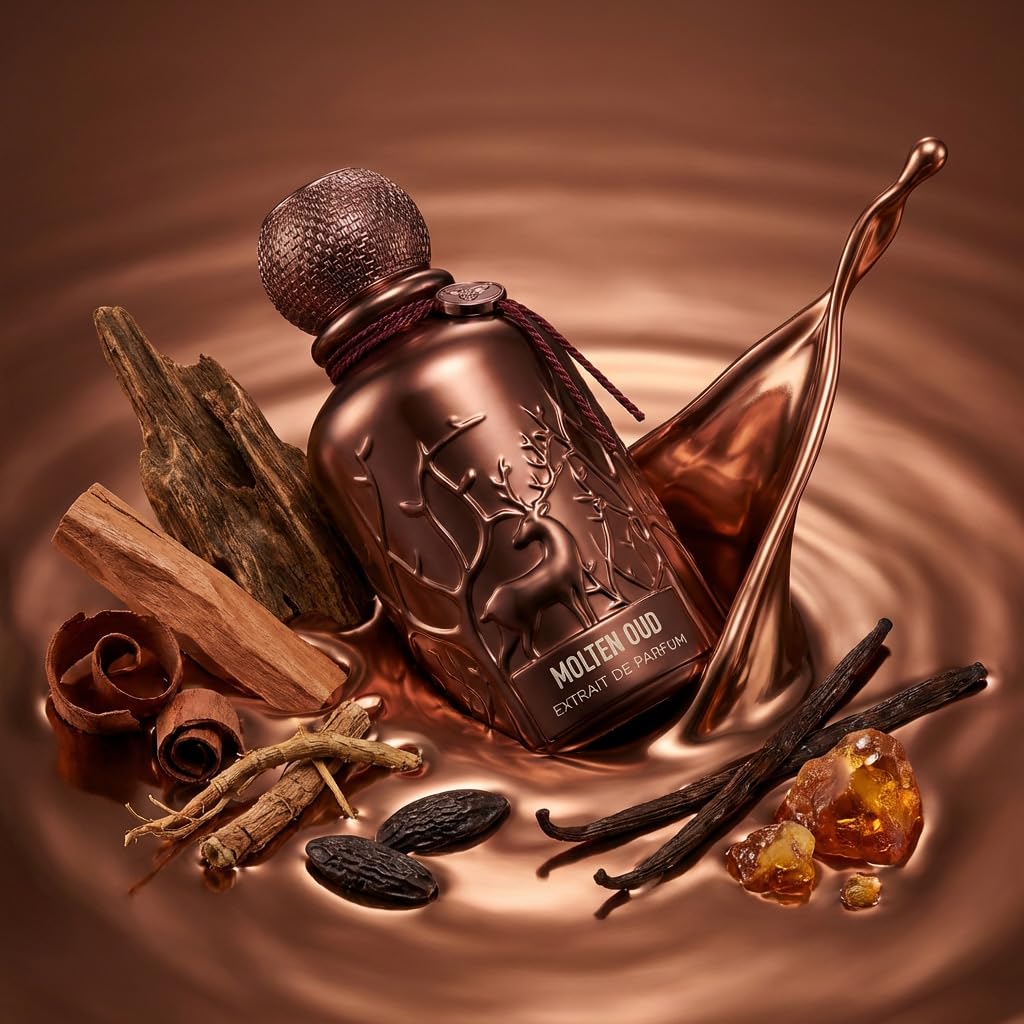 Auraa Desire Molten Oud Extrait-Parfüm, 100 ml, von – starker holziger Oud-Duft – Extrait-Parfüm für Männer und Frauen