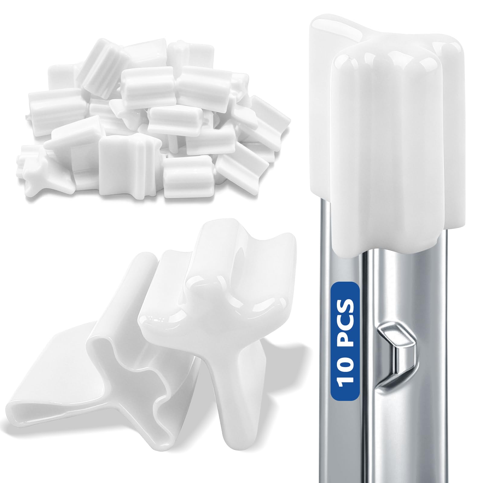 10PCS Safe T Shaped Post Caps,White T-Post Safety Vinyl Fence Post Cap,Protector Cover for T Post End Protection