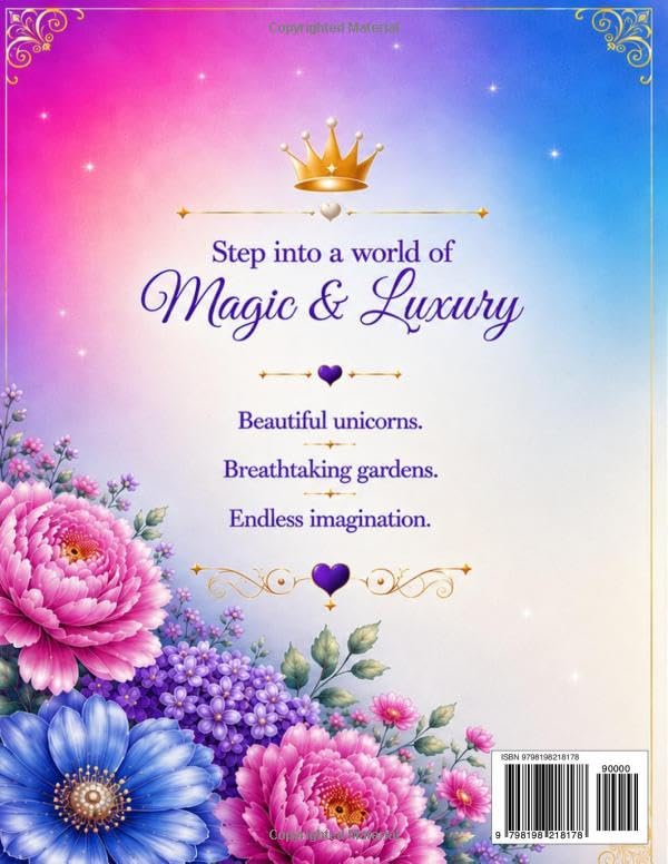 Unicorn Luxury Garden: Coloring Book (The Sweet Little Coloring Collection) image 3