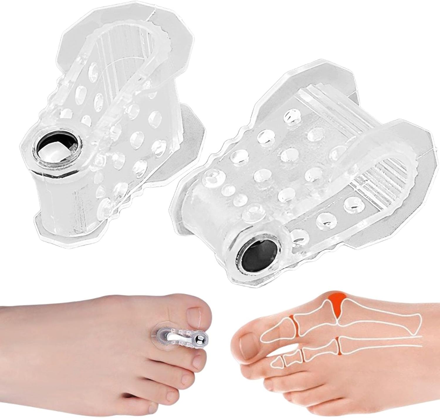 Shakven Gel Toe Separator Toe Divider Gel Cushions,1 Pair Toe Spacers