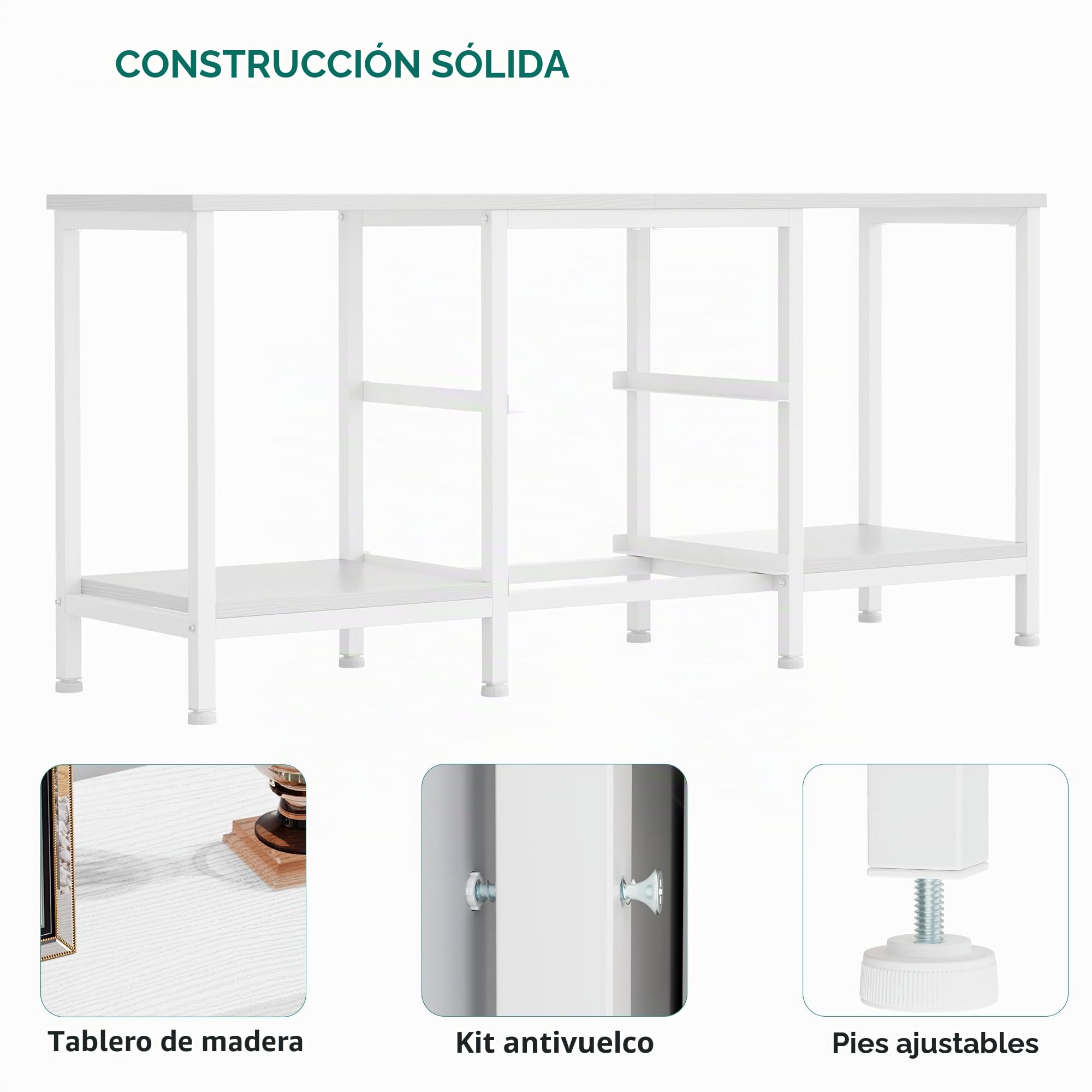 YITAHOME Mueble de TV de hasta 47 Pulgadas, Mueble de TV con 2 cajones de Tela y 2 estantes Abiertos, cómoda de 110 x 30 x 50 cm para Sala de Estar, Sala de Entretenimiento, Muebles de Dormitorio