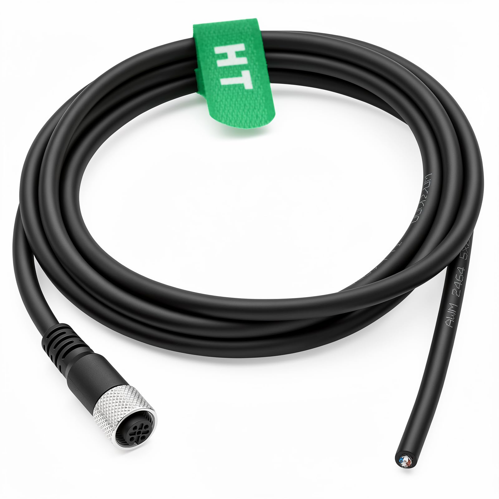 HangTon Câble électrique M12 à code A 5 broches femelle à ouvrir pour automatisation de contrôle industriel, réseau, CANopen, liaison IO, Profibus 3 m