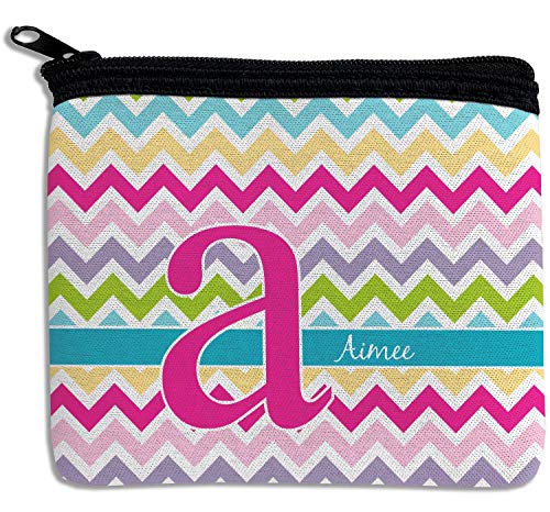 Personalized Colorful Chevron Rectangular Coin Purse
