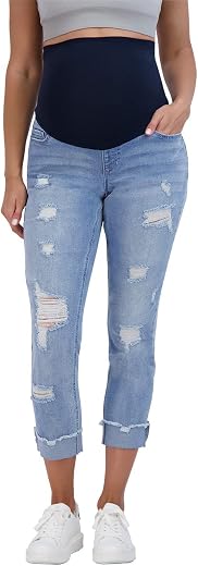 Savi Parker Women’s Maternity Jeans Over The Belly – Pregnancy Clothes for All Seasons, Maternity Pants – 26.5“ Inseam