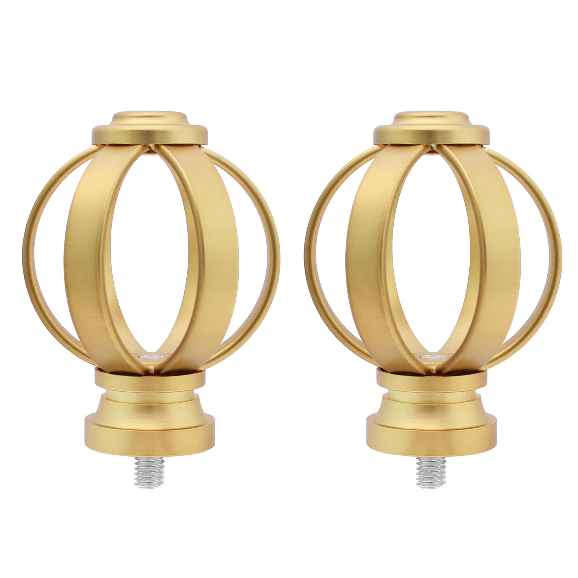 BLASTHOME Lot de 2 embouts de rideaux modernes de luxe – Compatible uniquement avec les tringles à rideaux Signature Collection (tringle non incluse) – Qualité supérieure – Métal lourd – Finition or