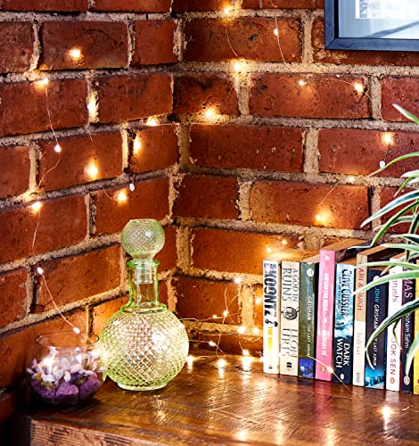 Amazon Brand – Solimo 5M 50 LEDs Battery Powered String Light For Decoration – Warm White For Rs. 119 @ 60% off