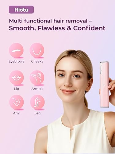 Miniatura 2 de Maquinilla de afeitar eléctrica Dermaplane para la cara de las mujeres, herramienta de eliminación de vello sónico de 2 velocidades, maquinillas de