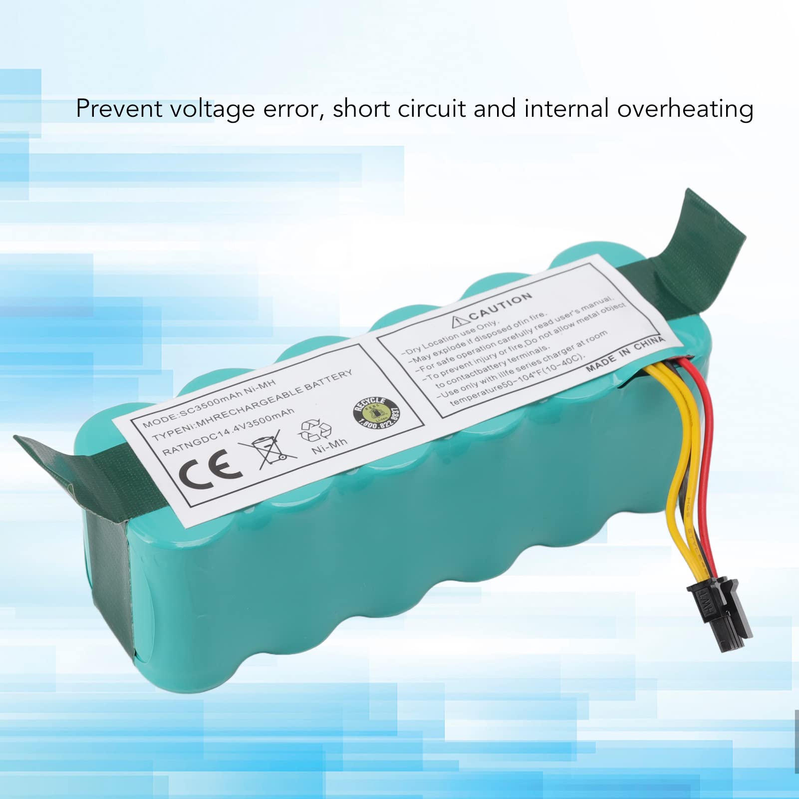 Brosse latérale et filtre à batterie NiMH 3500MAH, accessoire de balayeuse écologique pour remplacement CR120 CR121 CR540