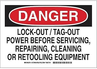 Brady 127567 Lockout/Tagout Sign, Legend