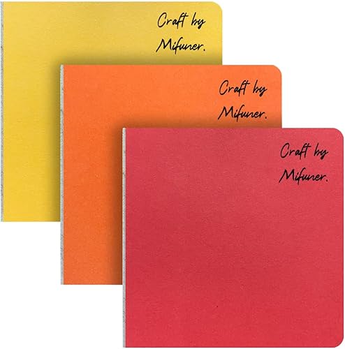 3 mini cuaderno de bocetos de acuarela de 3.9 x 3.9 pulgadas, 300 GSM, cuaderno de pintura cuadrado portátil, 60 pgs (30 hojas delanteras y traseras