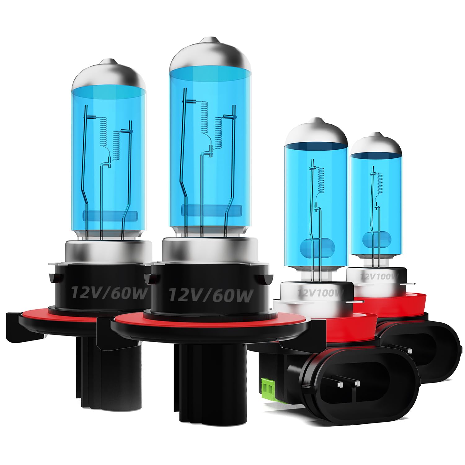 DMEPUGI Headlight Bulbs Fit For Ford Mustang 2005-2012, 9008 High Low Dual Beam H11 Fog Lights Combo High Performance Halogen Light Bulbs, 5500K White