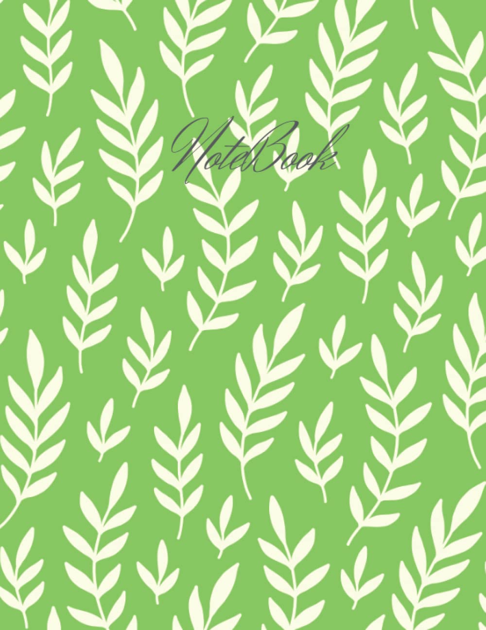 leaf Notebook: leaf print composition notebbok-collège ruled pages-110 Pages-8,5" x 11"