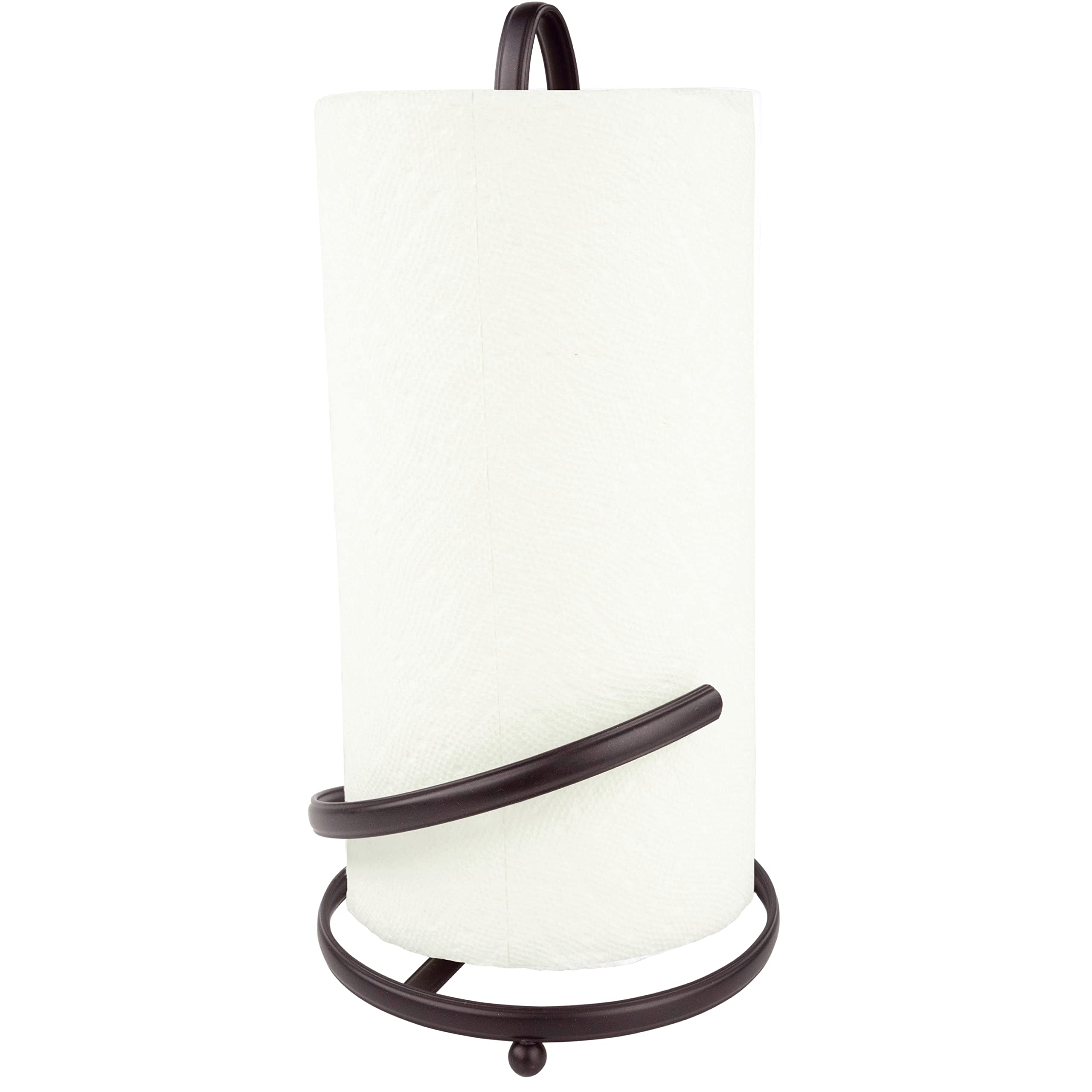 Spectrum Diversified Ashley Paper Towel Holder - Bronze, Sturdy Steel, Holds Standard & Jumbo Rolls - View #3