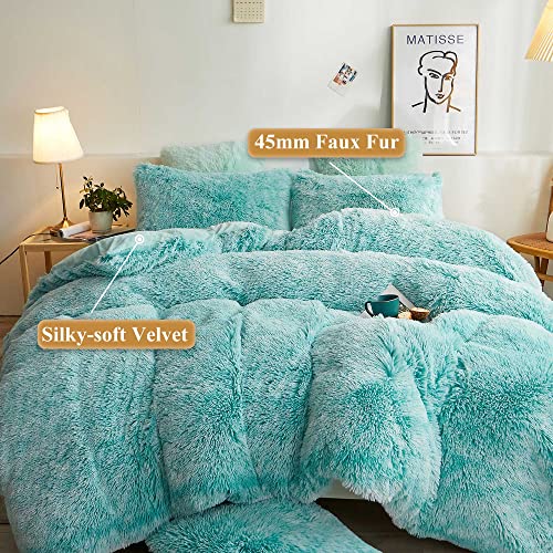 image for XeGe Plush Shaggy Duvet Cover, Luxury Ultra Soft Velvet Fuzzy Bedding 