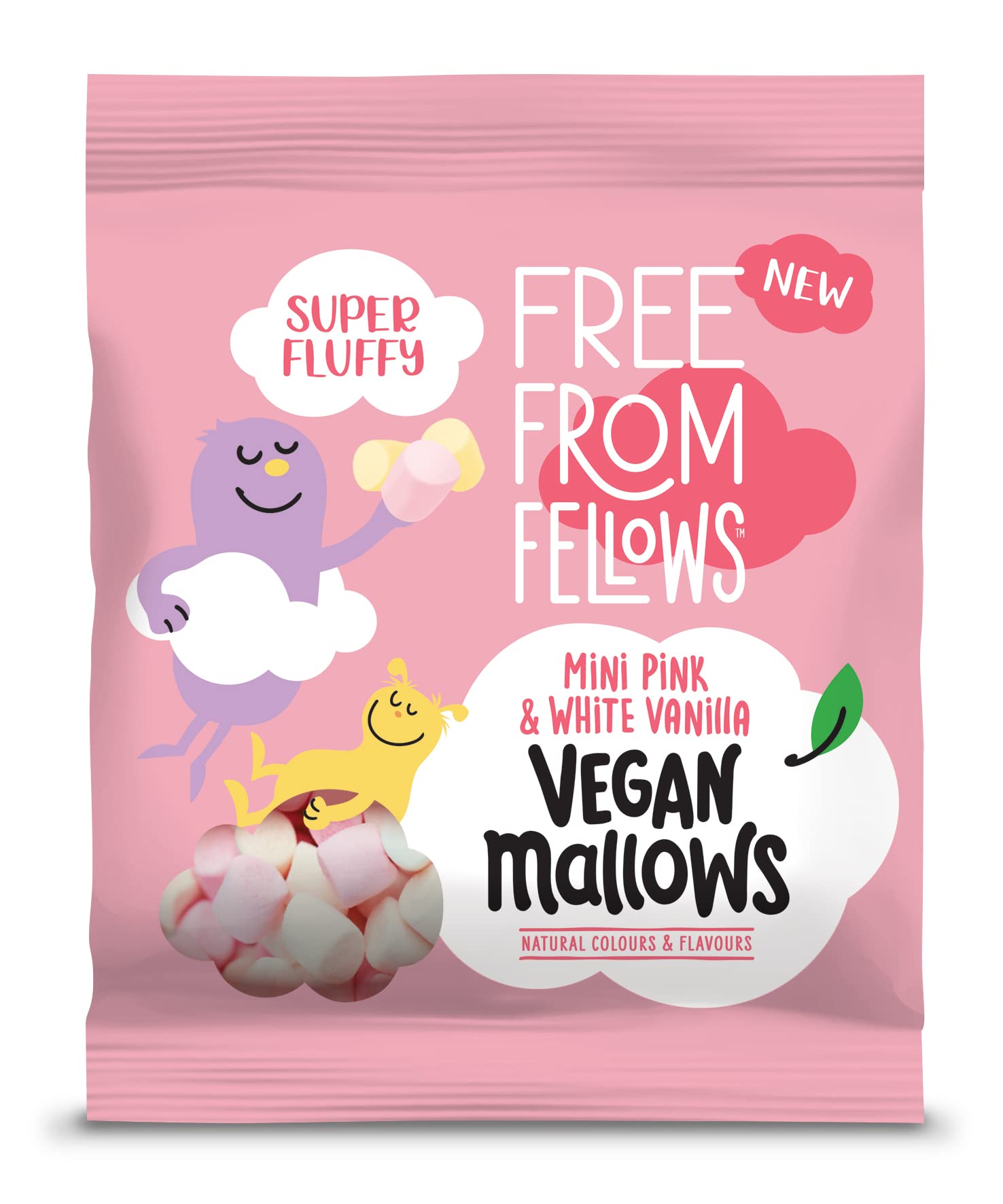 Free From Fellows Vanilla Pink & White Mini Mallows 105g