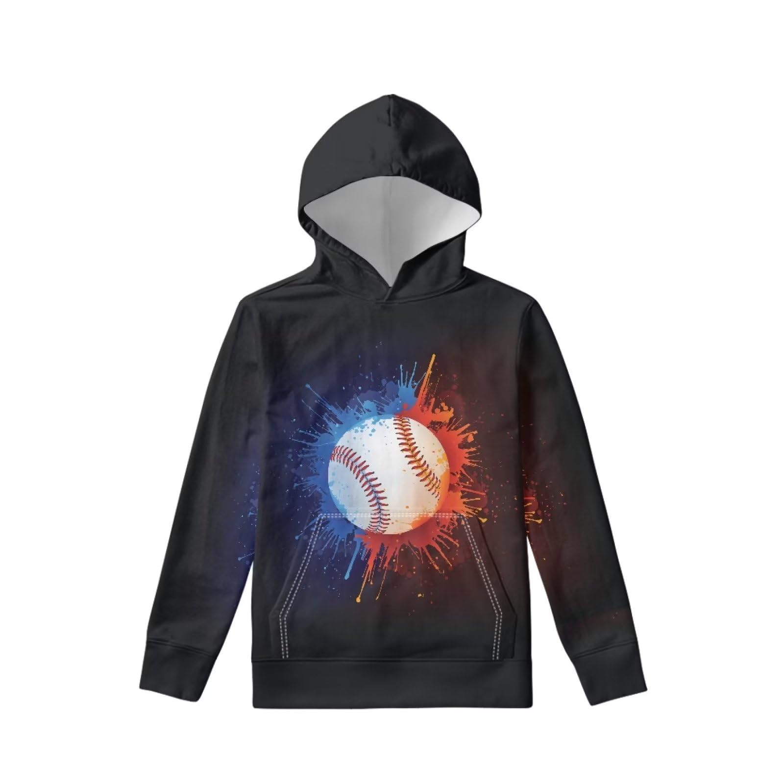 Coloranimal Girls Boys Sports Casual Long Sleeve Sweatshirts Hoodies with Front Pocket Sweater Tops Age 6-16year