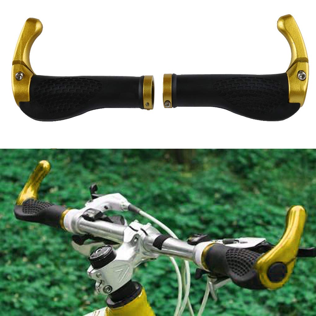 Antislip Fahrradgriffe Ergonomisch, Horn Lenkergriffe Für MTB, Trekkingrad, E-Bike, Cityrad Rennrad Und Faltrad Aus Rutschfestem Gummi Rubber