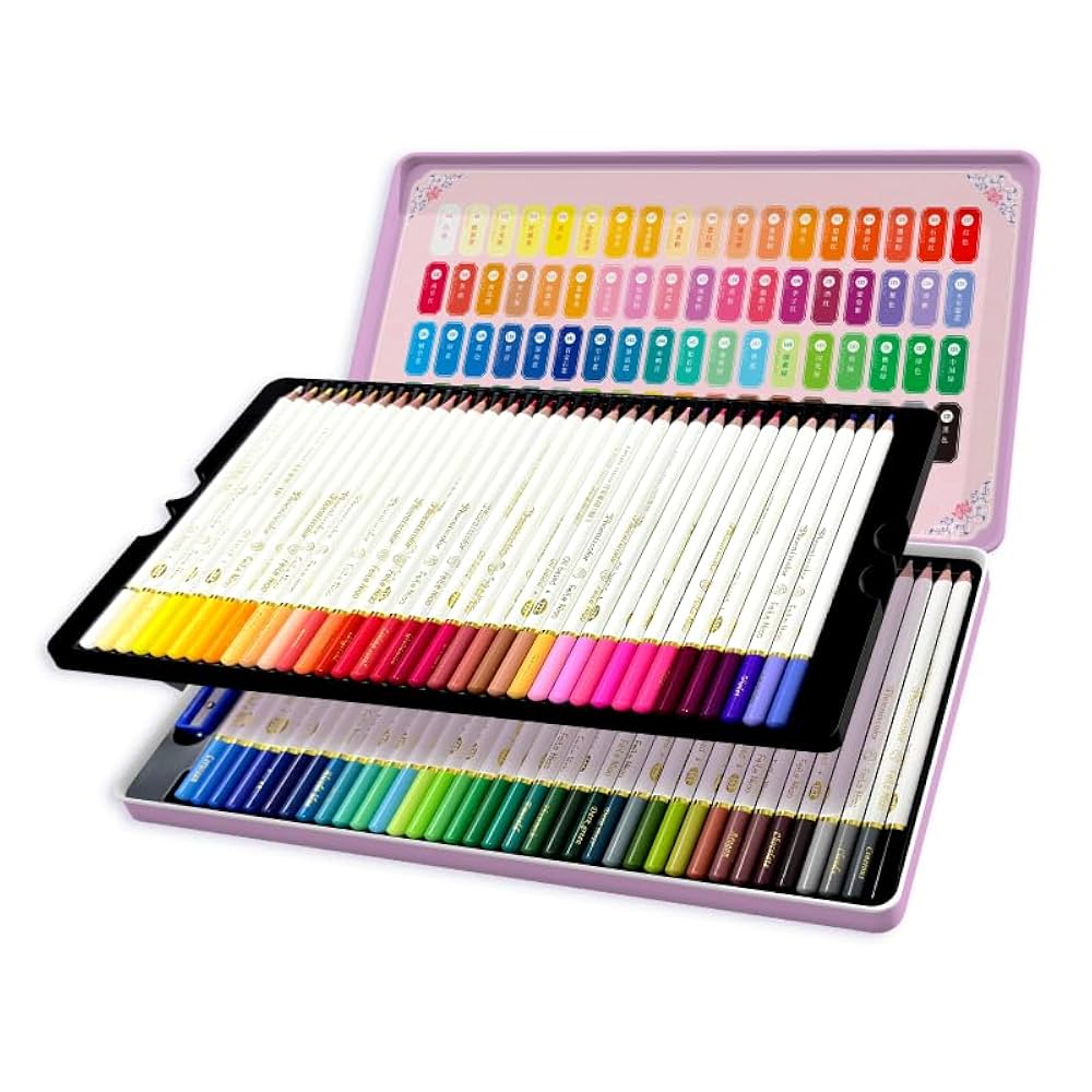 色彩@プロフ読んでね❀　0730 Amazon.co.jp: 色鉛筆 72色セット 油性色鉛筆 プロ専用 ソフト芯