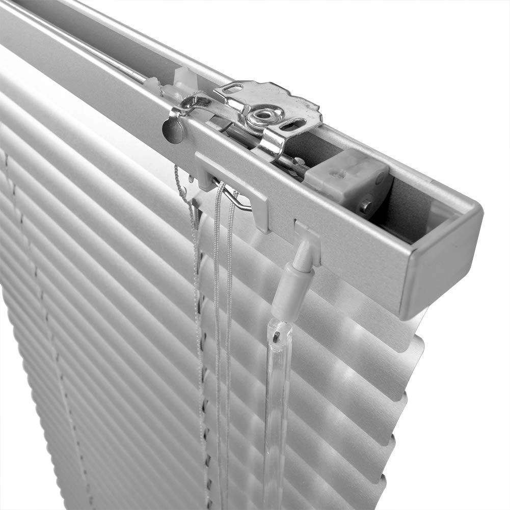 Veneziane in Alluminio, Visibilità, Protezione Dalla Luce e ai Raggi Solari, Veneziane da Interno per Privacy e Protezione,con Clip e Cordino di Sicurezza Kit (Grigio, 40x220 cm)