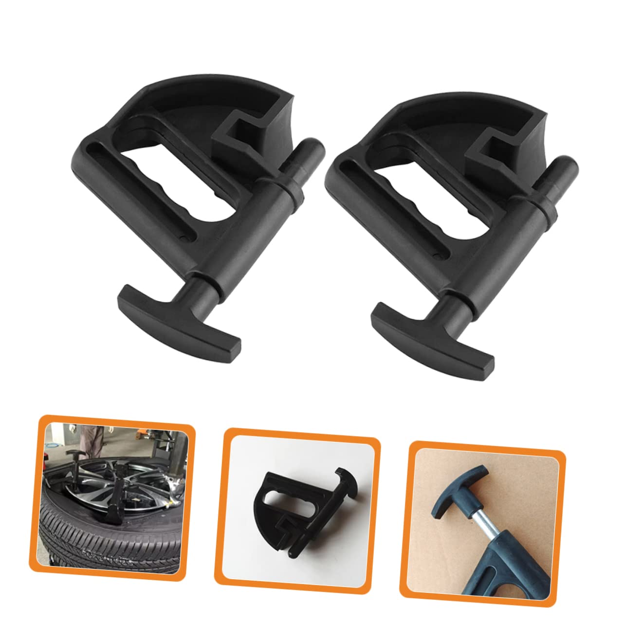 Mikinona 2 pièces Outils de Démontage Pneus Voiture Changeur Jante et Moyeu Accessoire Polyvalent pour Réparation Roue