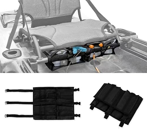 MORXPLOR Bolsa de almacenamiento de malla para kayak, accesorios de equipo de kayak, compartimentos de almacenamiento para asiento de canoa de