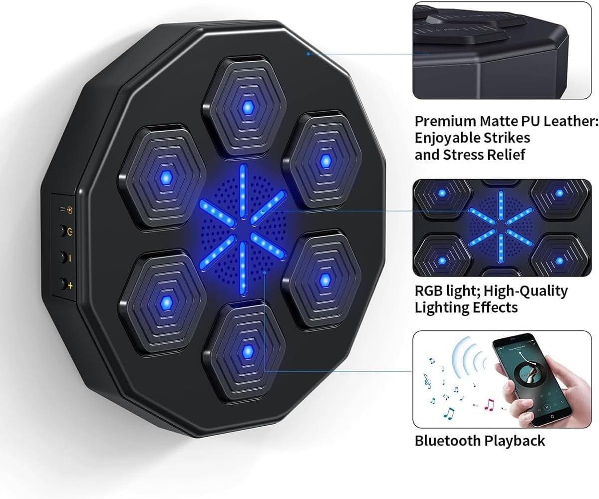 Pade Da Boxe Musicale MAGIC SELECT - Con Luci LED E Bluetooth - Resistente Fino A 200 Kg - Foto 14