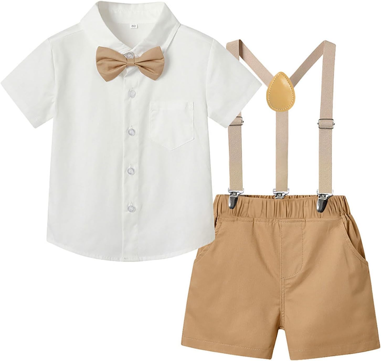 Billion XinToddler Boys Gentleman Outfits Suits, Baby Tuxedo Long Sleeve Shirt Party Clothes Set+ Suspender Pants +Bow Tie