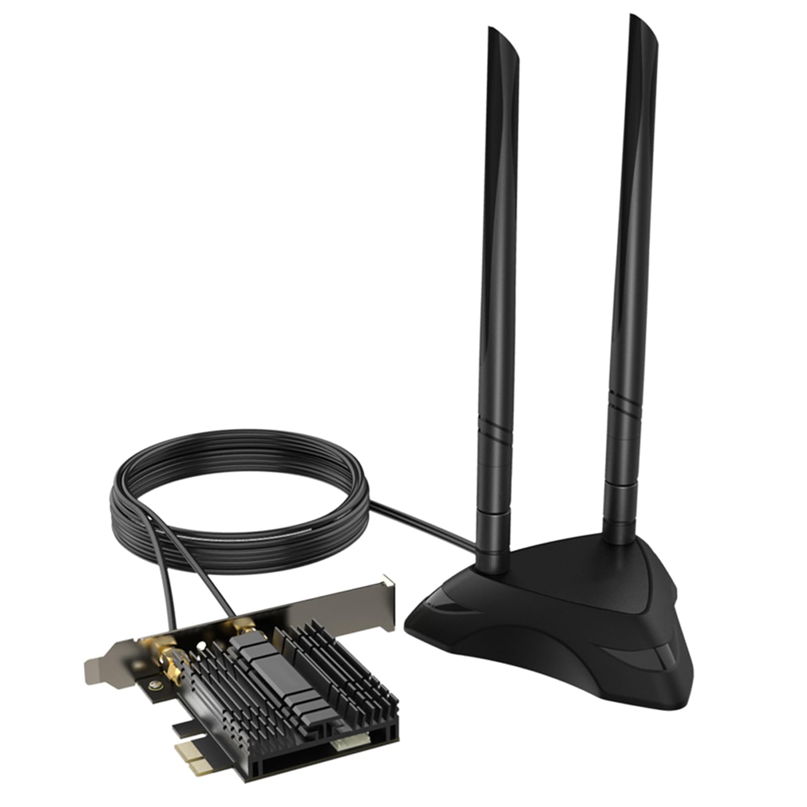 Adaptateur WiFi 6E PCIE WiFi, Prise en Charge de Windows 10, Windows 11 64 Bits, Vitesse de Transmission 5400 MBps,Compatible avec Tous Les appareils Bluetooth pour Un Usage Domestique
