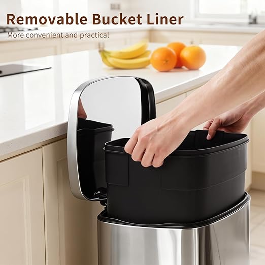 PayLessHere Caneca de Basura con Pedal 13 Galones (50L) Acero Inoxidable miniatura 5