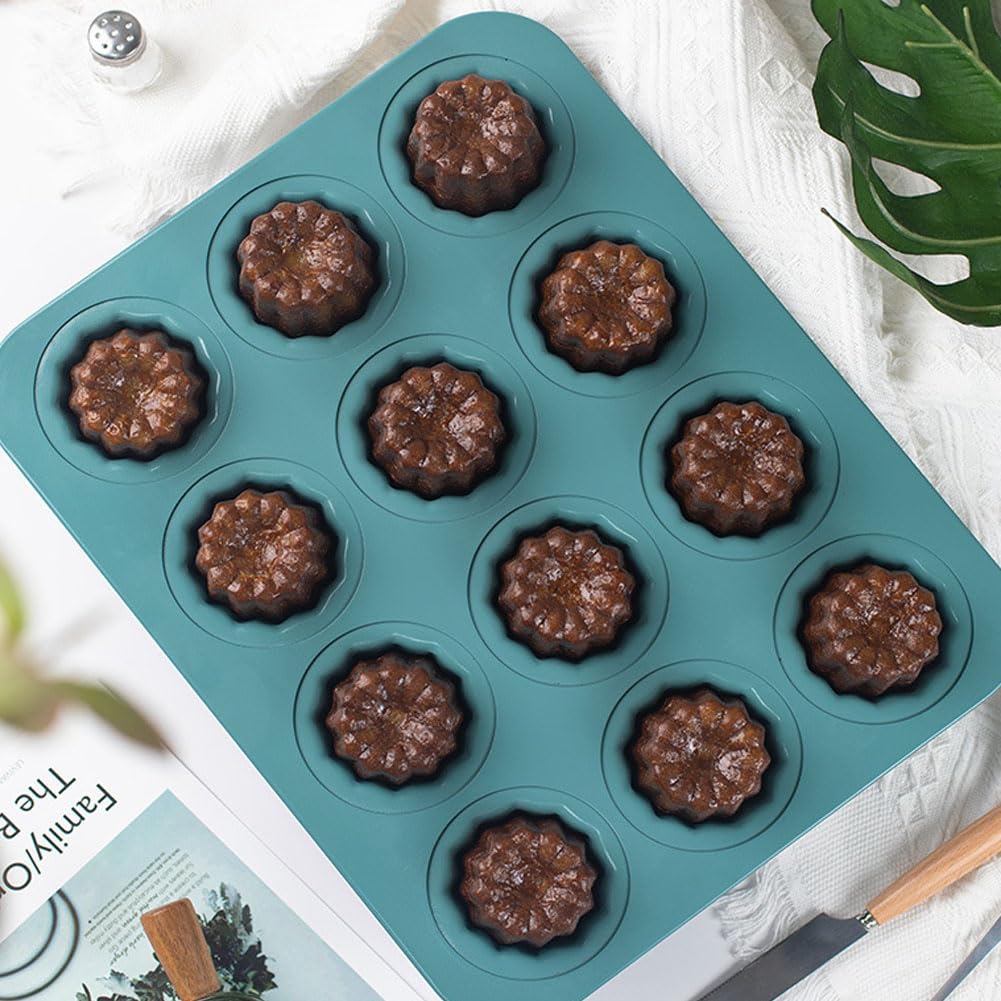 Poêle Canelé Antiadhésive À 12 Cavités, Moules Canelé En Acier Au Carbone Pour La Pâtisserie Française, Moules À Mini Gâteaux Et À La Crème