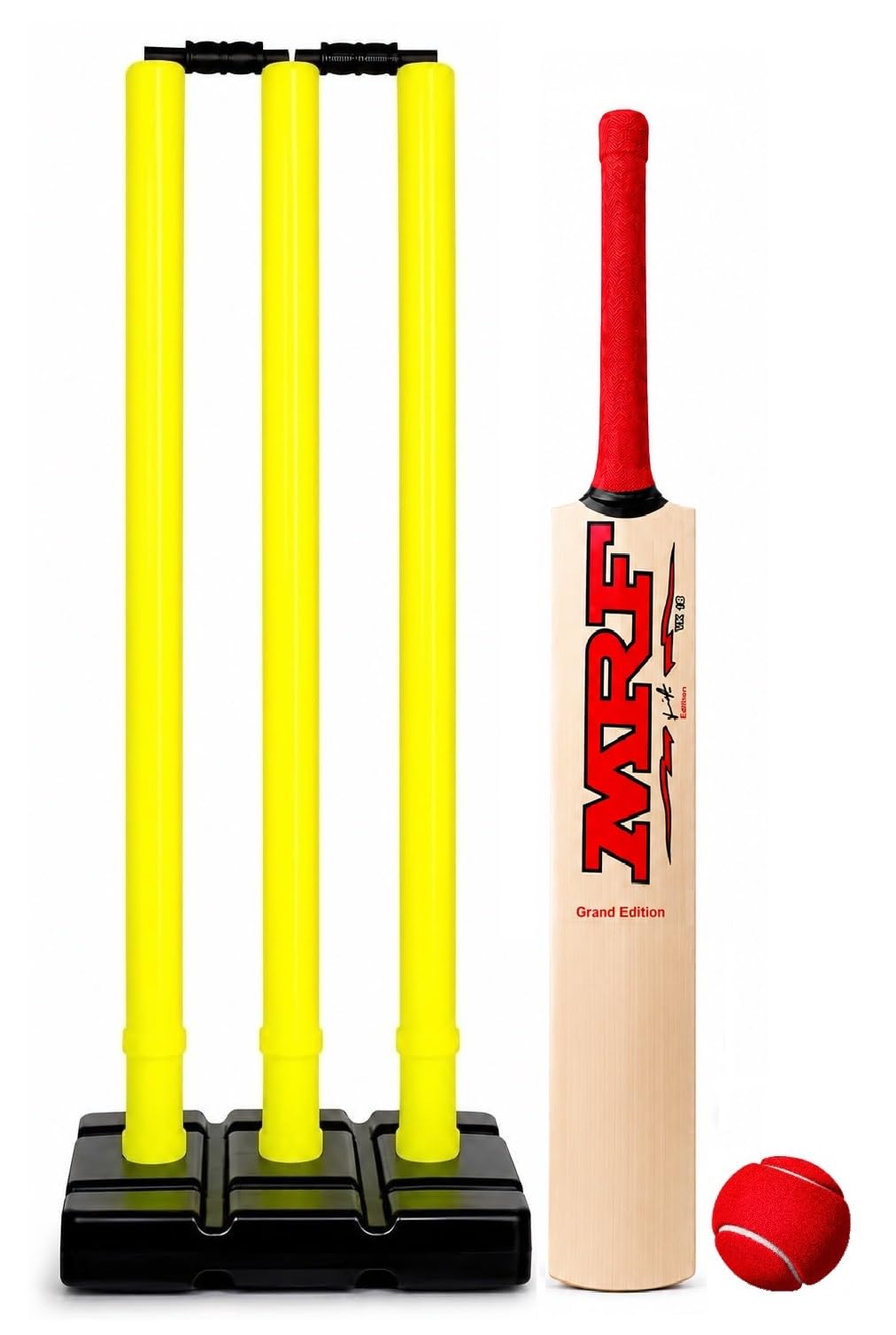 RKR Popular Willow Cricket Bat with PVC Wicket Set & 1 Tennis Ball for Kids, Boys, Girls, Men, Wood (Size 4 for 8-11 Years Kids)-image-28
