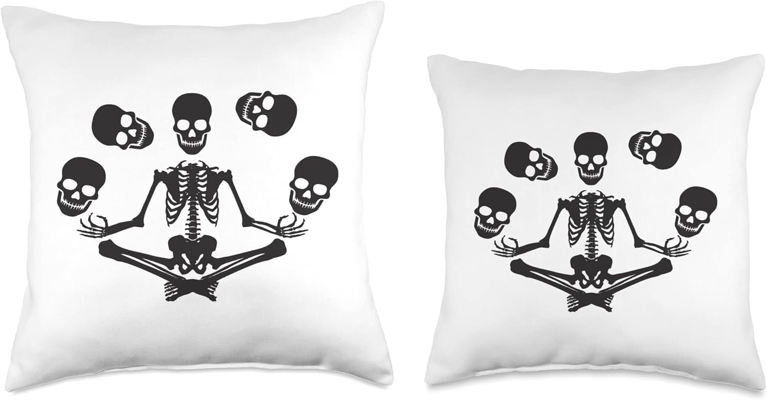 skeleton yoga pillow
