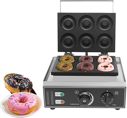 Miniatura 7 de Treliamd Máquina eléctrica de donas, máquina comercial para hacer panqueques, máquina para hacer panqueques, calefacción de doble cara, máquina