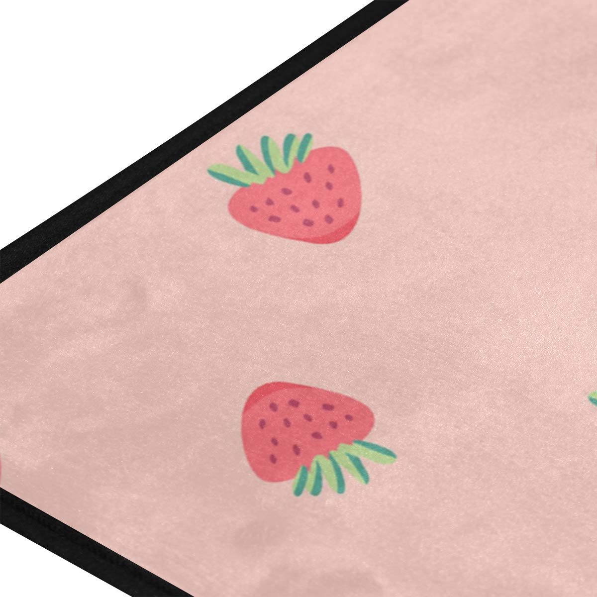 Amazon｜カオリヤ キッチンマット いちご柄 苺柄 果物屋 100×50cm