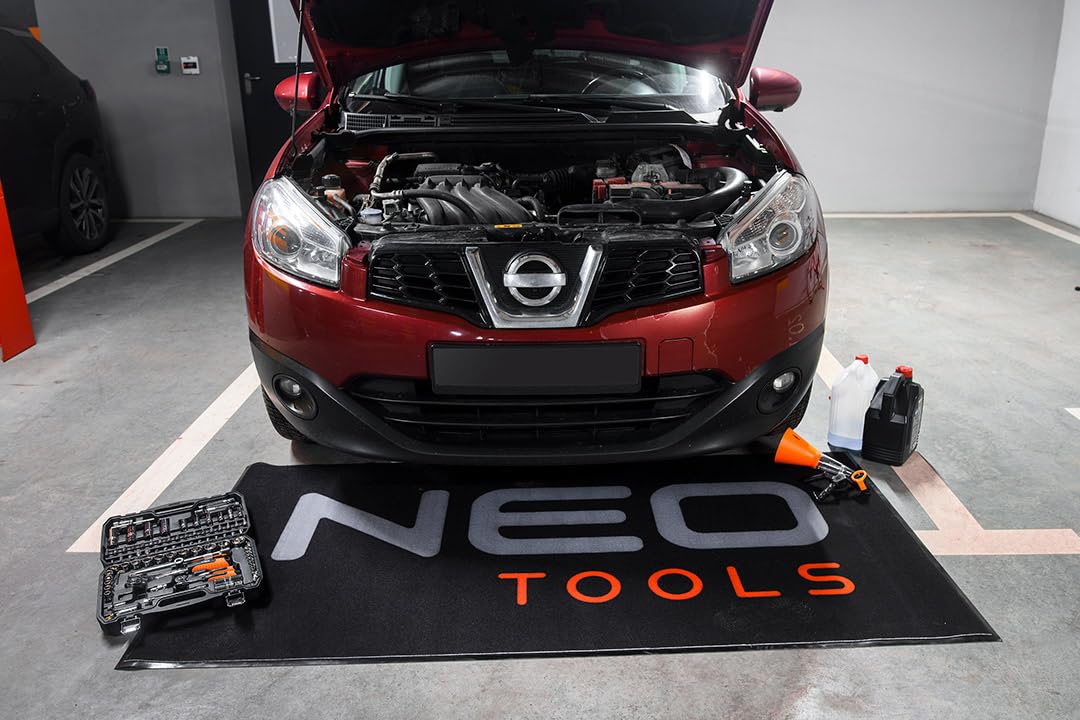 NEO TOOLS Tappetino antiscivolo, 100 x 200 cm, per officina, in gomma, per banco da lavoro e pavimento, tappetino in gomma per cantina, rimorchi, superficie idrofobica