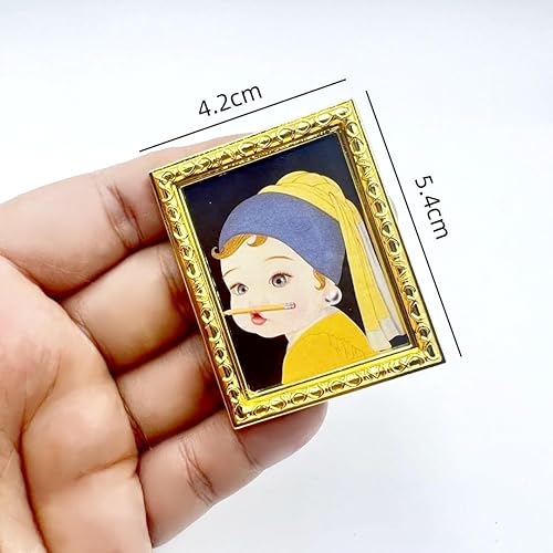 Miniatura 6 de 4GlowZ 8 unidsset Fat Girl Series - Marcos de pintura de metal en miniatura, escala 112, accesorios decorativos para escena de muñecas, kit de