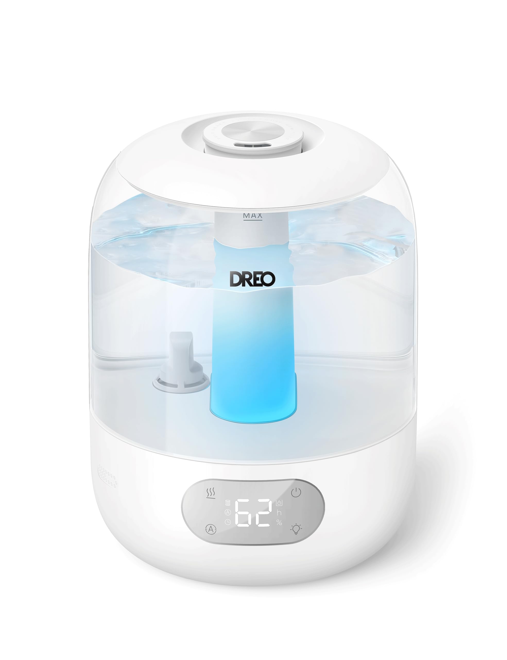 Dreo 3L Children's Environment Humidifier Silent 26dB, Ultrasonic Cool Mist, 360° Nozzle, 30h Autonomy, Essential Oil Diffuser, Ambient Light, for Home and Plants, White