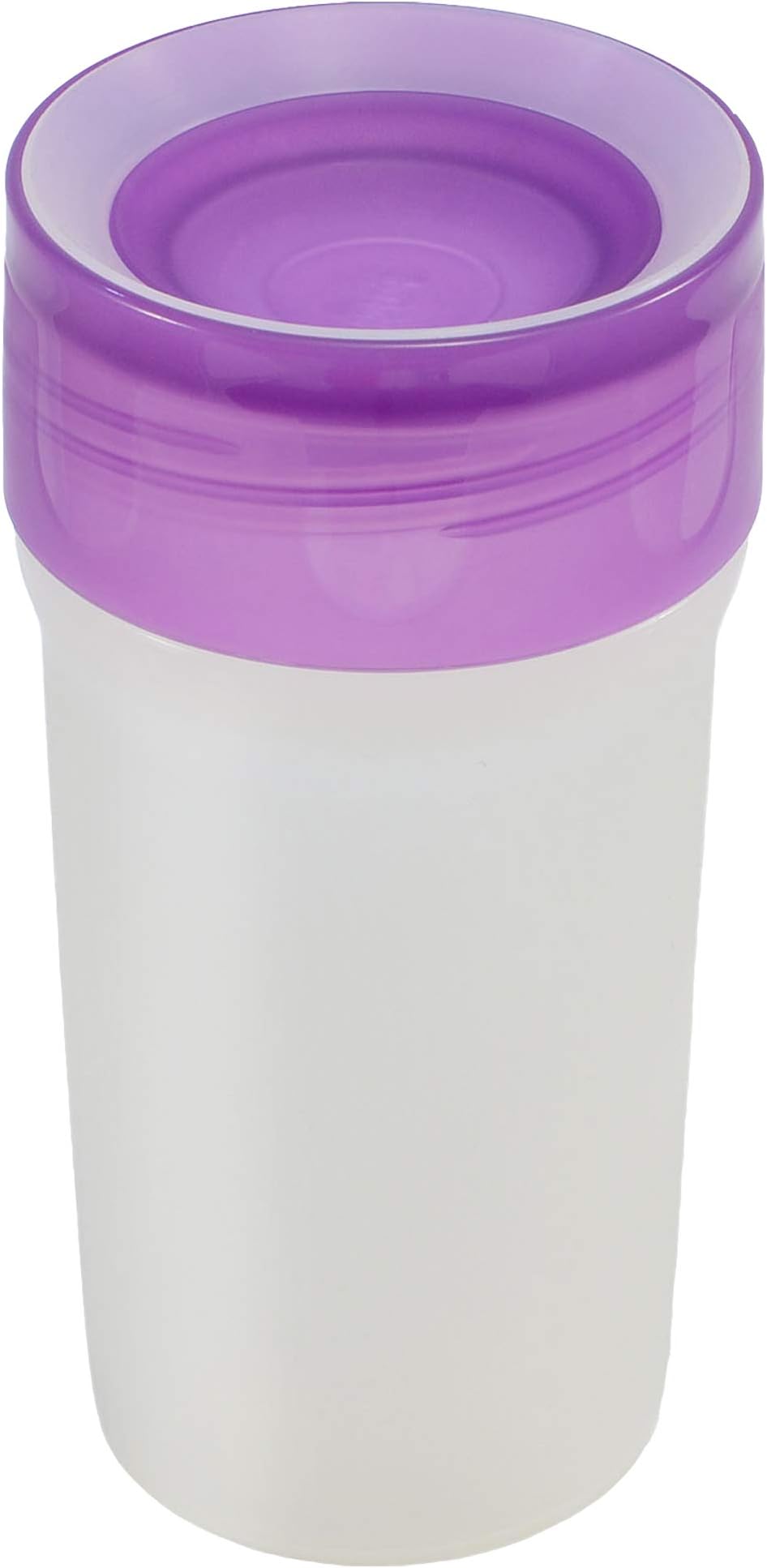 Litecup 2-in-1 Sippy Cup + Night Light, 360° Patented Silicone Easy Flow Drinking Valve, Spill Resistant, BPA/Latex Free Weaning Cup, Toddler Travel Beaker, 6 Months+, 330 ml, Purple