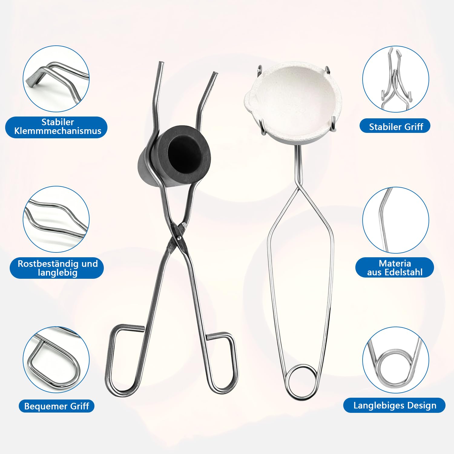 8 Stück Gold Schmelzen Set, Graphit- & Quarztiegel Set mit Gießform, 5-in-1 Graphitbarrenform, Tiegelzange & 2 Rührstäbe, Metall Schmelzen Kit für Schmuckherstellung, DIY Gold Silber Schmelzen