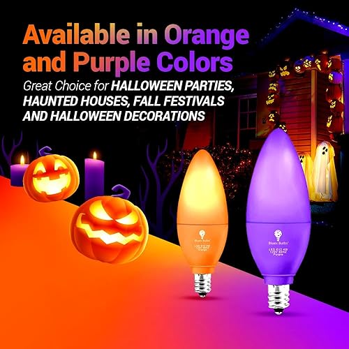 Miniatura 6 de Bluex Bulbs - Paquete de 2 focos LED E12 de BlueX, 4 W y 6 W, base E12, decoración de fiestas, porche no regulable, iluminación del hogar,