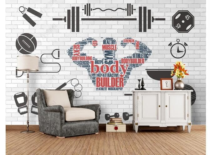 Fresque murale sport 200x140 cm pour habiller un mur de garage vide