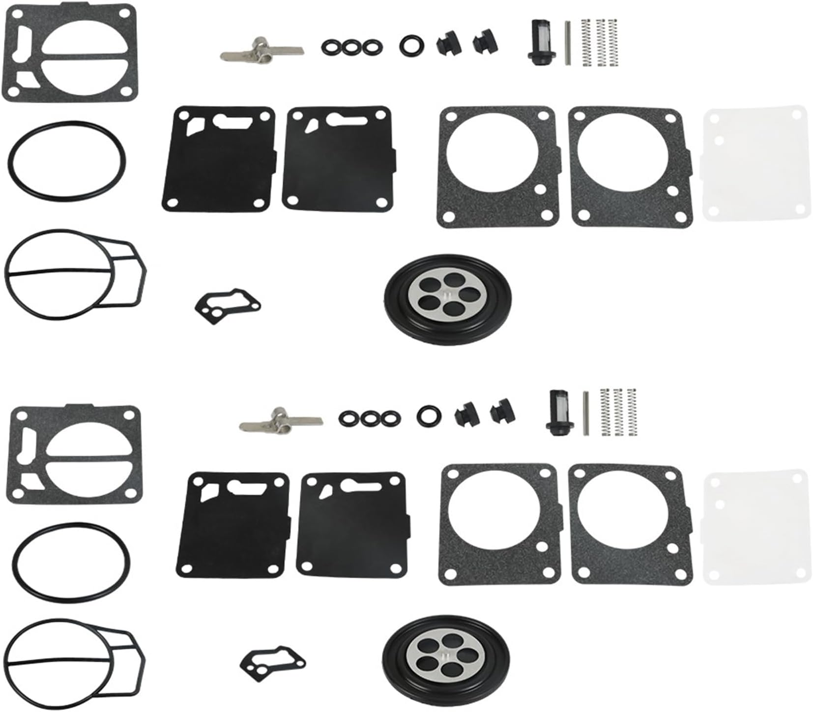 2 Pack Carburetor Repair Kits Replacement for Yamaha Superjet Waverunner Wave Blaster Polaris Seadoo 650 717 720 787 800