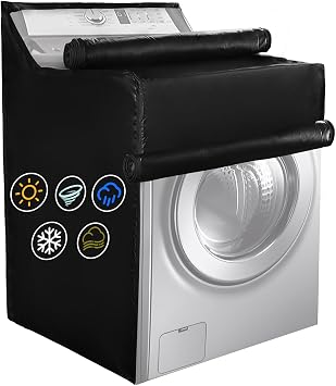 Washing Machine Cover for Top Load Heavy Duty 420D Oxford Washer and Dryer Covers Waterproof,Easier to cover by Waterproof Zipper Universal Washer Dryer