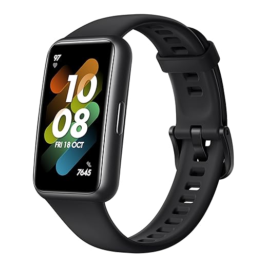 HUAWEI Band 7 Activity Tracker - Smart Band up to 2 Weeks Battery Life with Blood Oxygen & Heart Rate Monitor - Multi Sport Fitness Tracker with Sleep tracking and Stress monitoring - Graphite Black