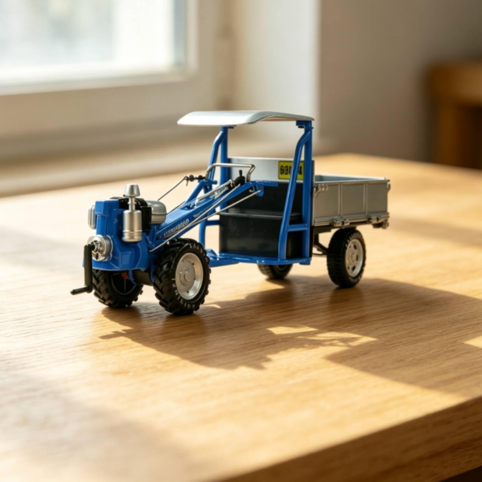 Jiuvaso Trattore Giocattolo Modello 1 16 con Rimorchio Apribile Veicolo Agricolo Macchinina Mezzo da Fattoria Lega di Zinco E Plastica Movimento Adatto per Gioco Creativo Scrivania Collezione, Rosso