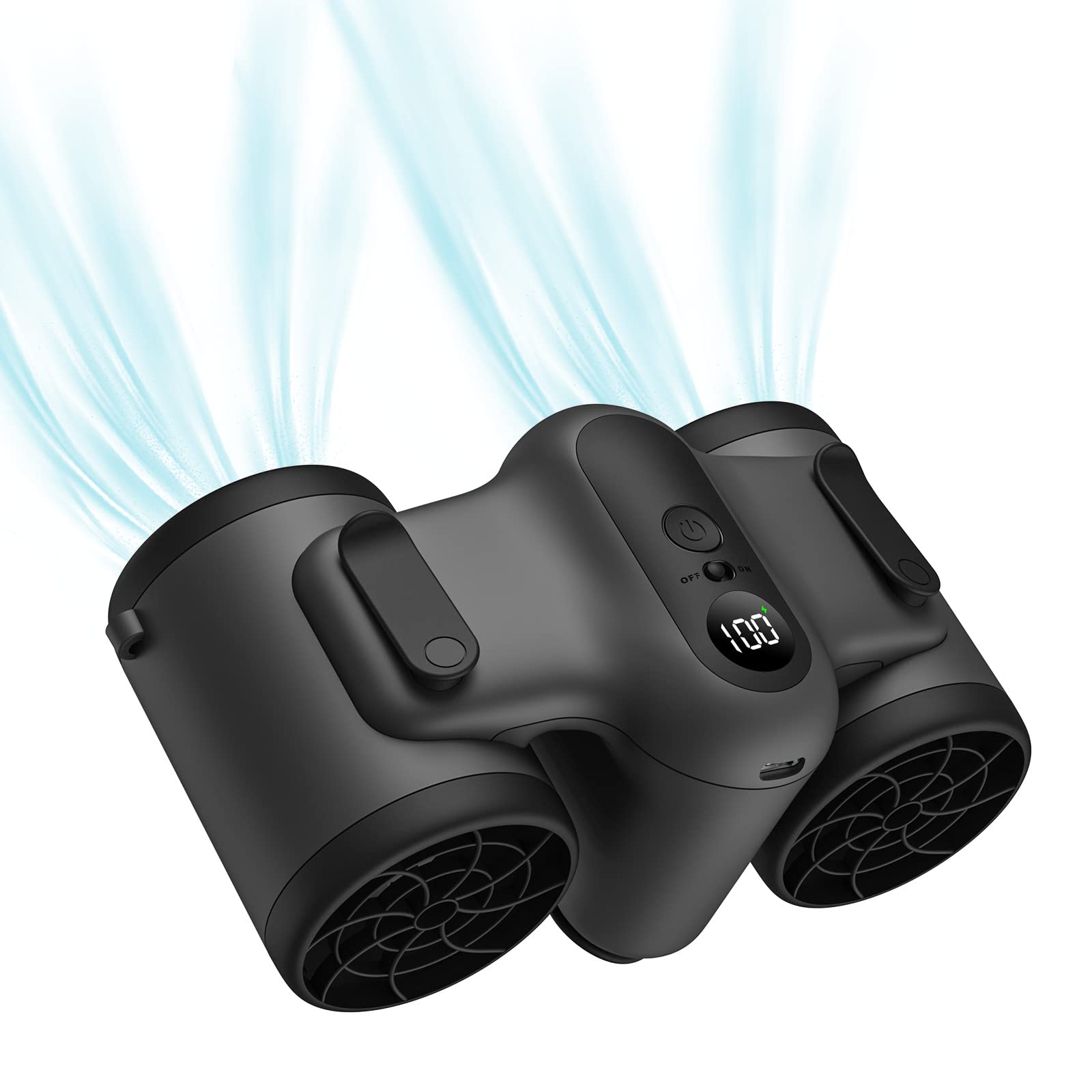Ventilador de cintura de carga USB montado en la cintura, color
